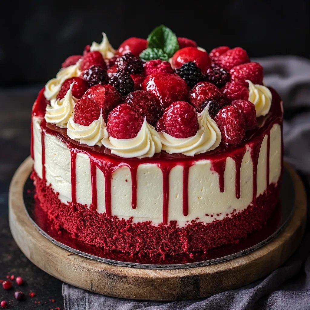 Red Velvet Cheesecake Cake