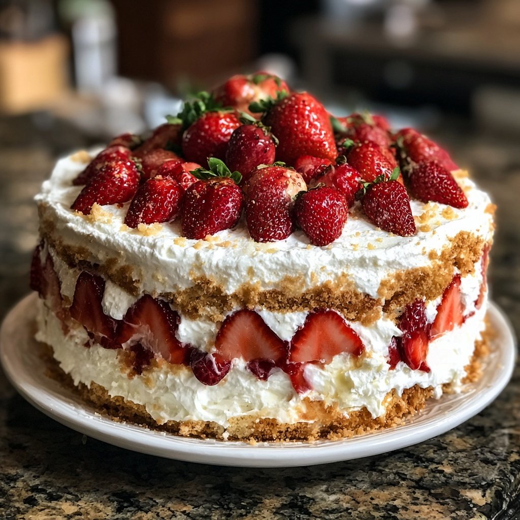 Strawberry Shortcake Icebox Cake
