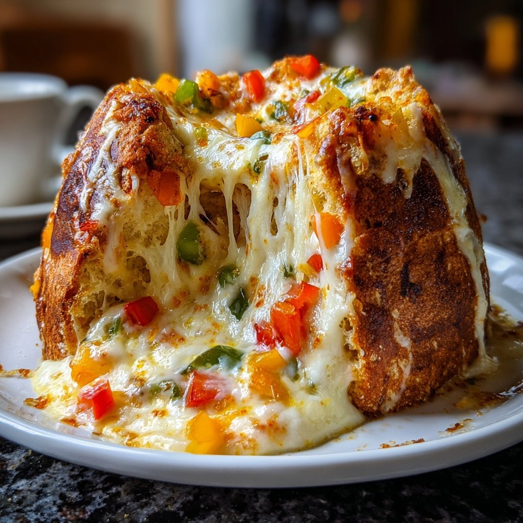 Roasted Bell Pepper and Cheese Fondue