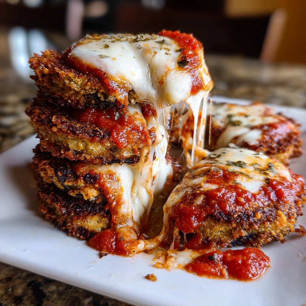 Baked Eggplant Parmesan Stacks