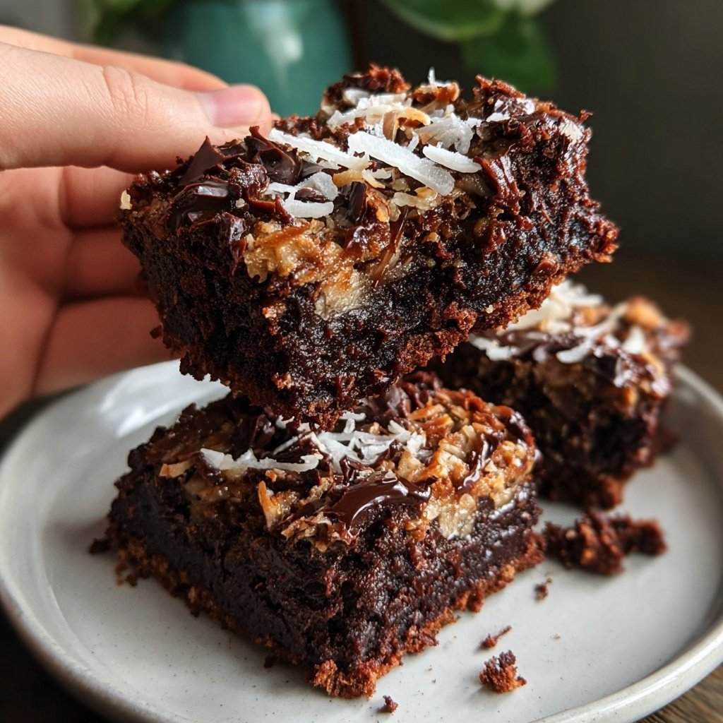 Sourdough Discard Brownies with Coconut Shreds