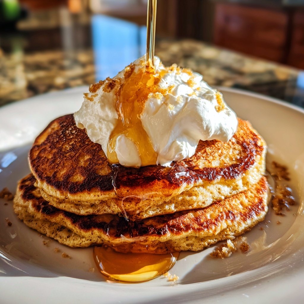 Protein-Rich Ricotta Pancakes with Greek Yogurt​