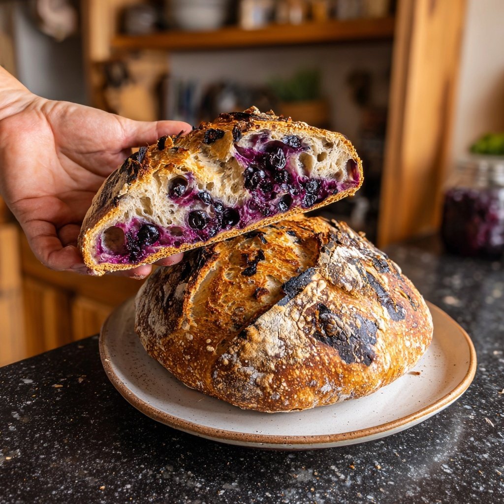 Blueberry Lemon Sourdough with Poppy Seeds
