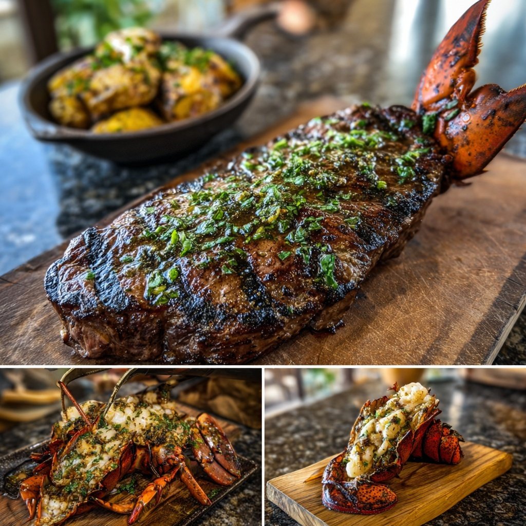 Mixed Grill with Steak and Lobster