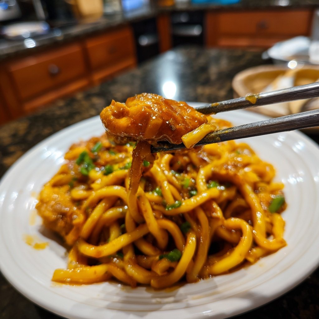 Honey Garlic Chicken Udon
