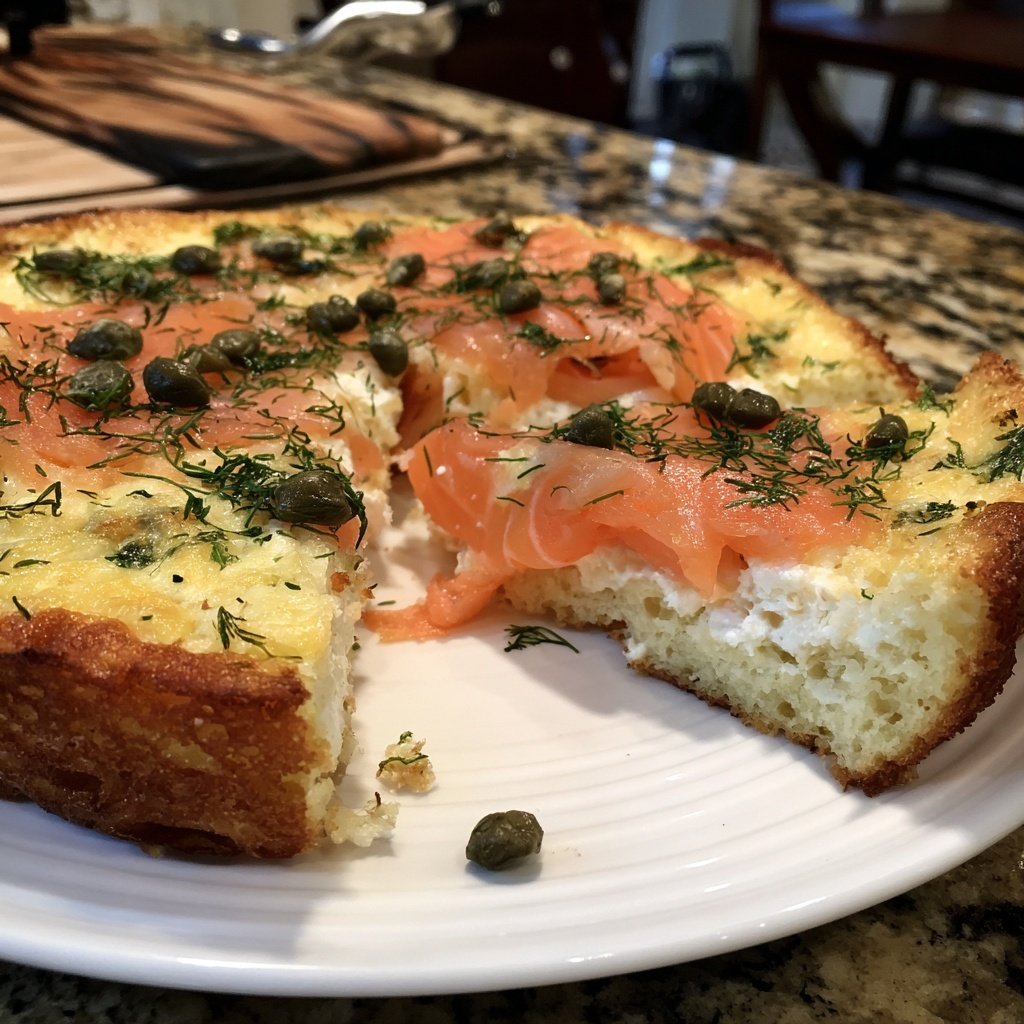 Savory Herb Ricotta Pancakes with Smoked Salmon​