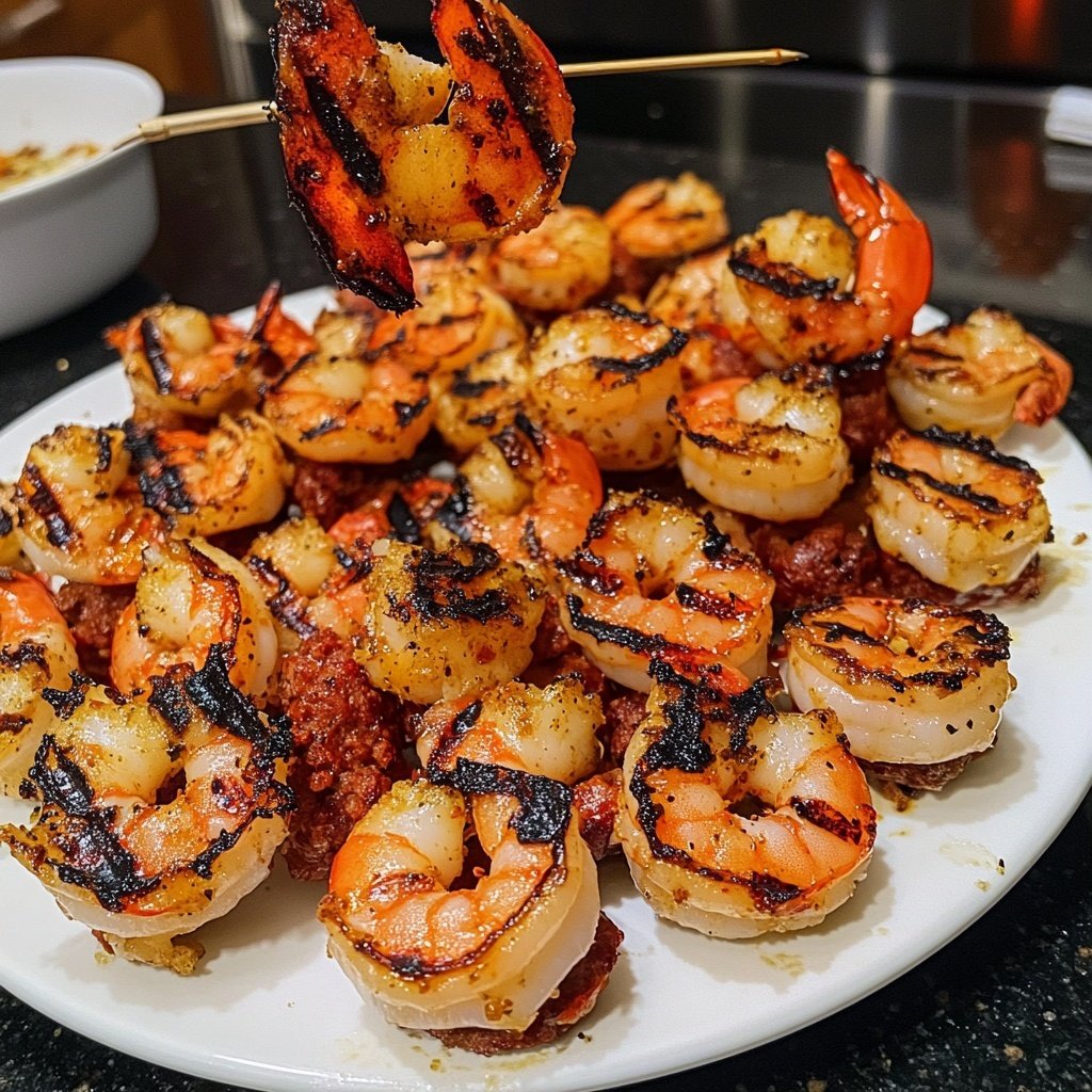 Grilled Shrimp and Chorizo Appetizers