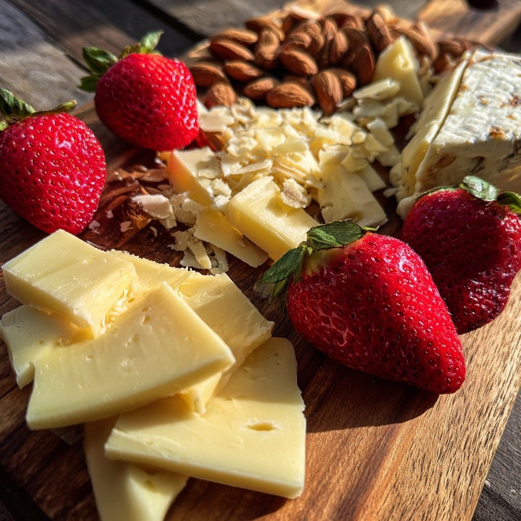 Grazing Board with Cheeses and Fruits