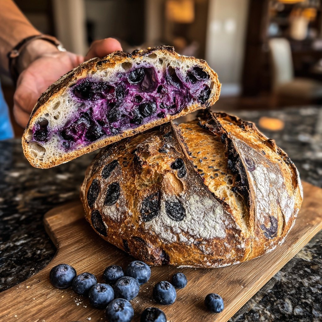 Blueberry Lemon Sourdough with Cardamom Spice
