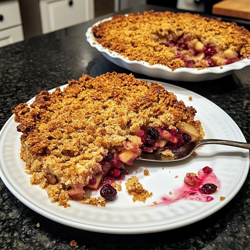 Apple Cranberry Crumble with Cinnamon Streusel
