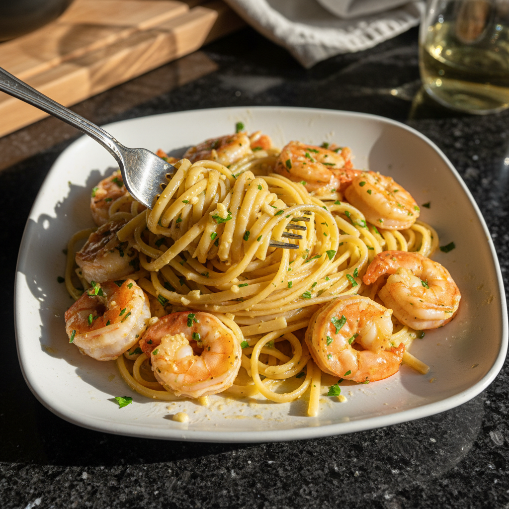 Romantic Shrimp Scampi Dinner