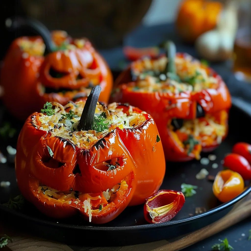 Halloween Stuffed Peppers