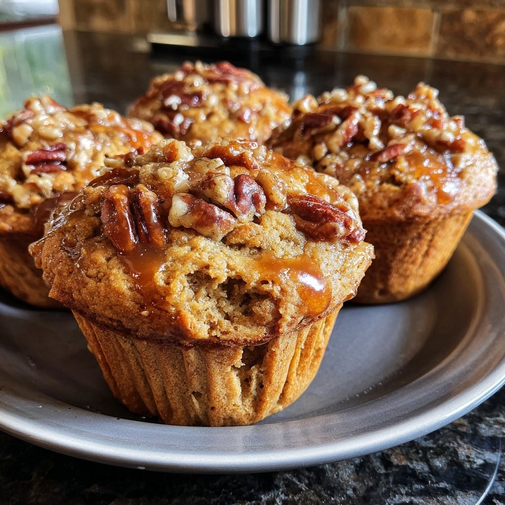 Banana Maple Muffins with Pecans
