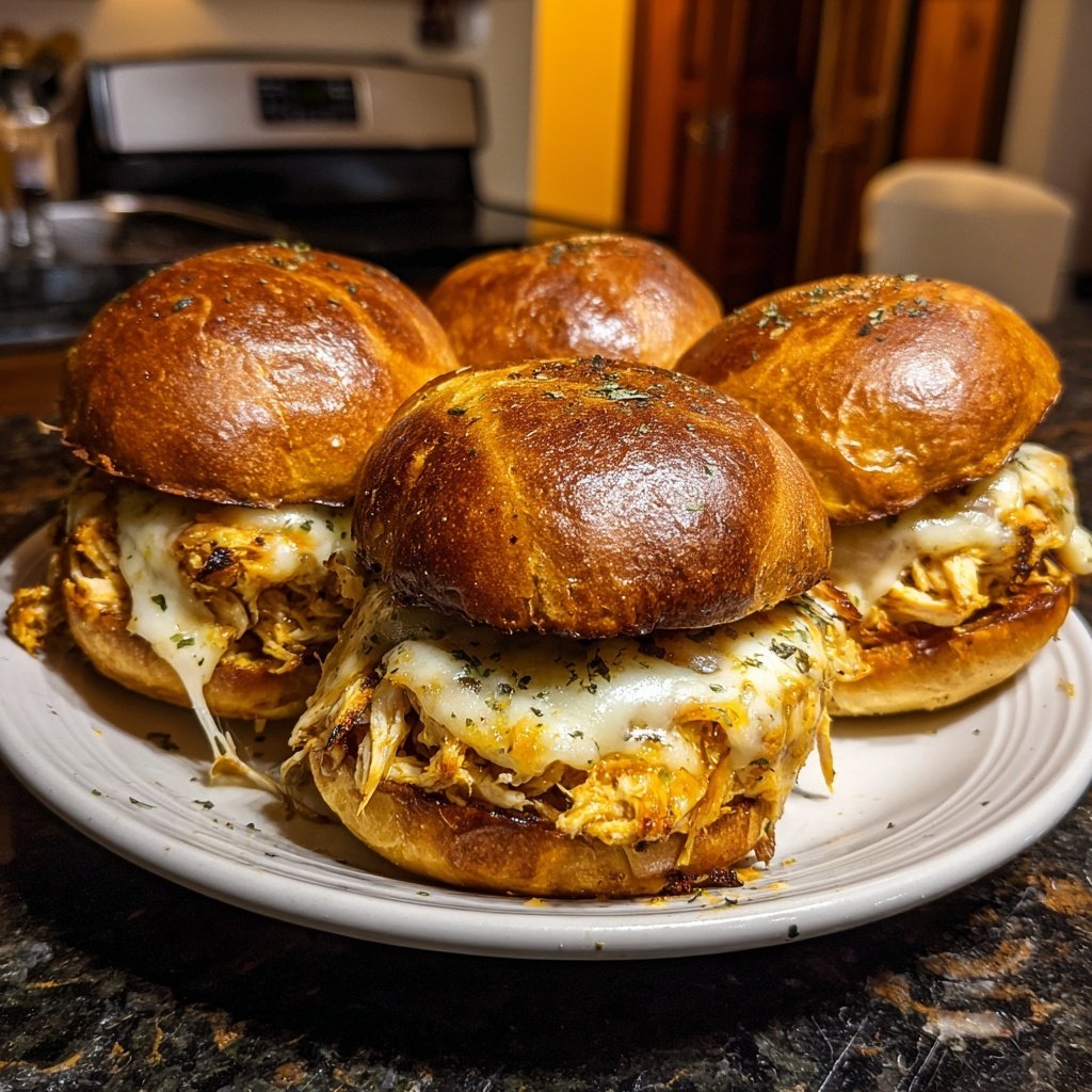 Garlic Parmesan Sliders with Chicken