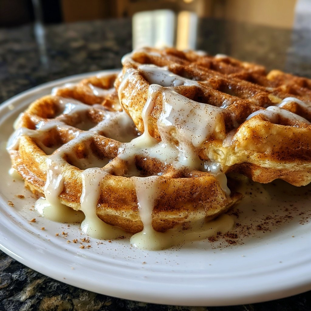 Cinnamon Roll Waffles Recipe