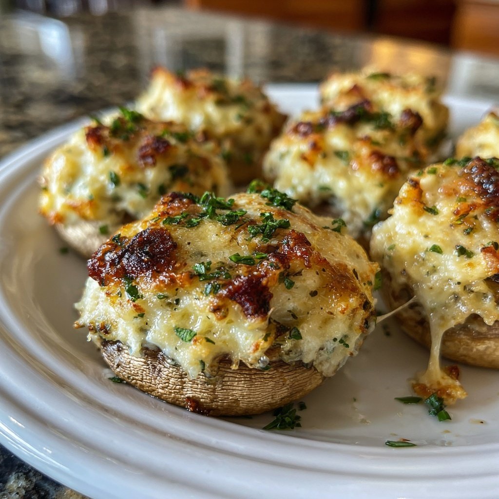 Stuffed Mushrooms with Cream Cheese and Herbs
