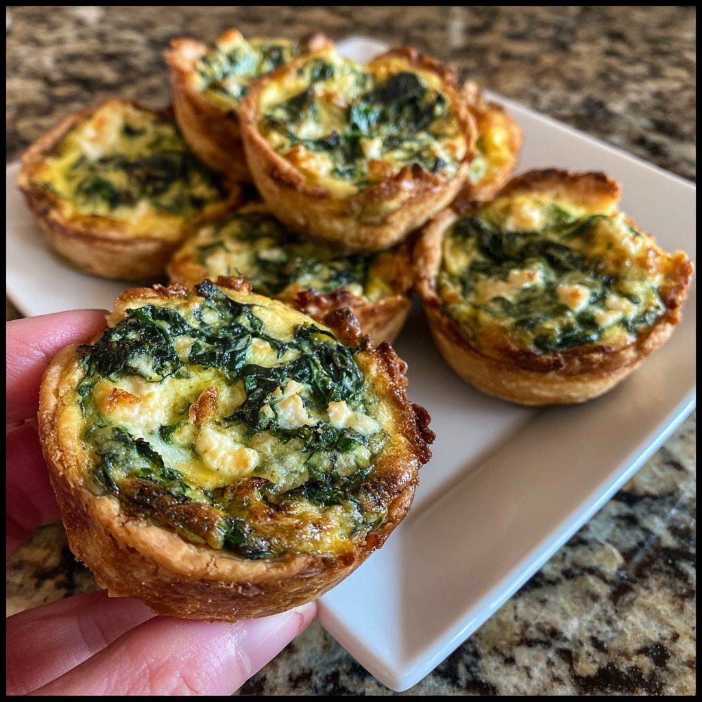 Mini Quiche with Spinach Feta
