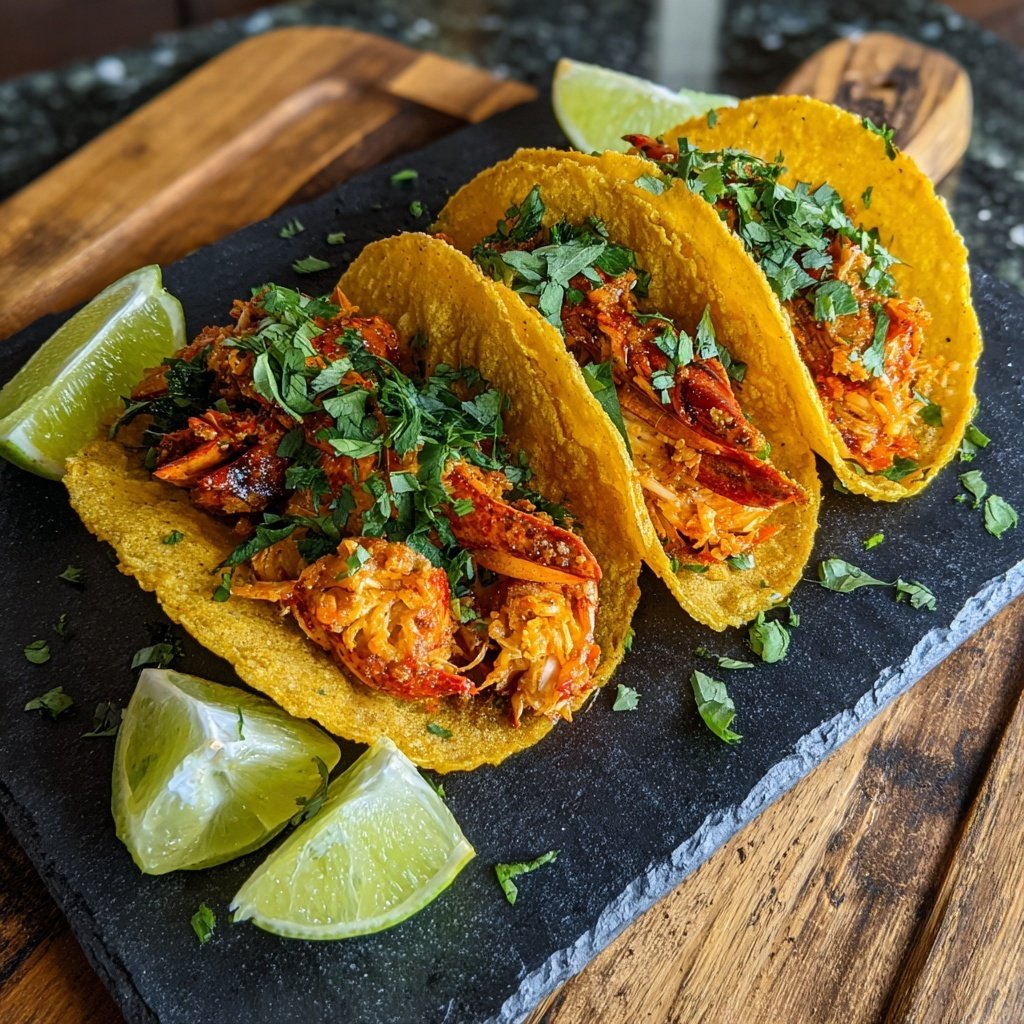 Crispy Chicken and Lobster Tacos