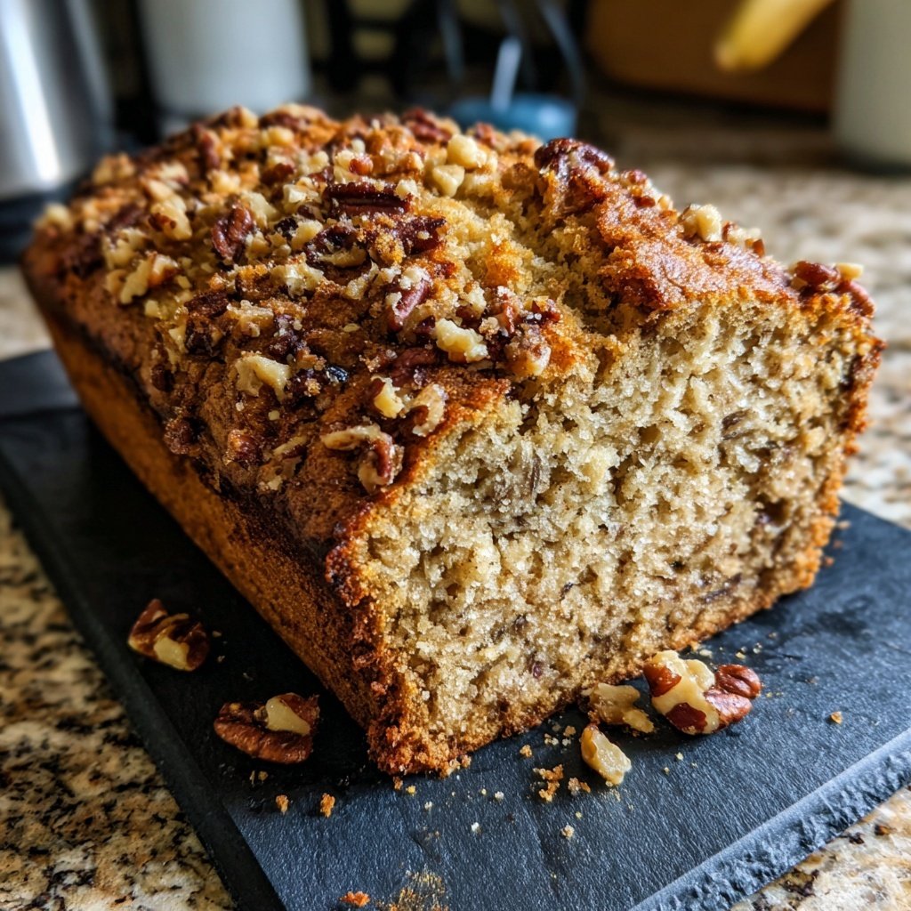 Moist Banana Bread with Nuts