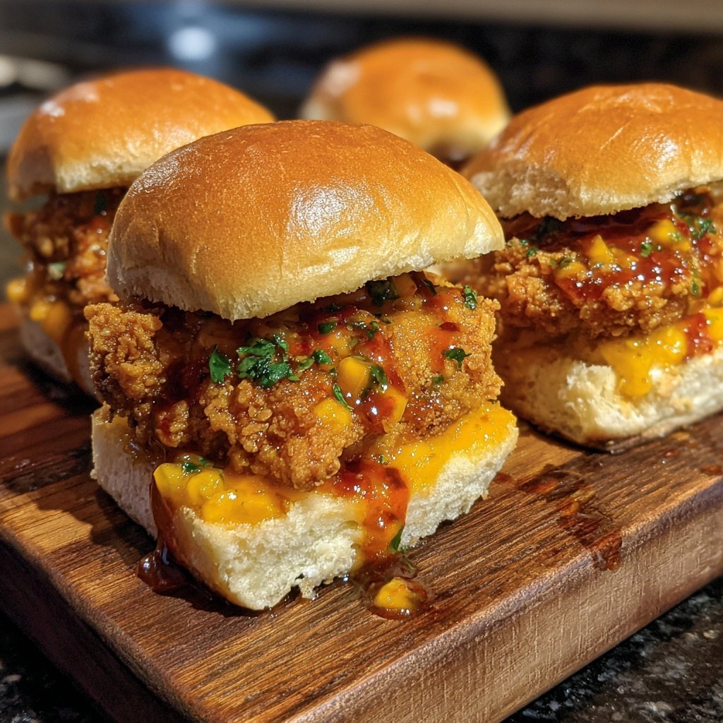 Mango Habanero Chicken Sliders