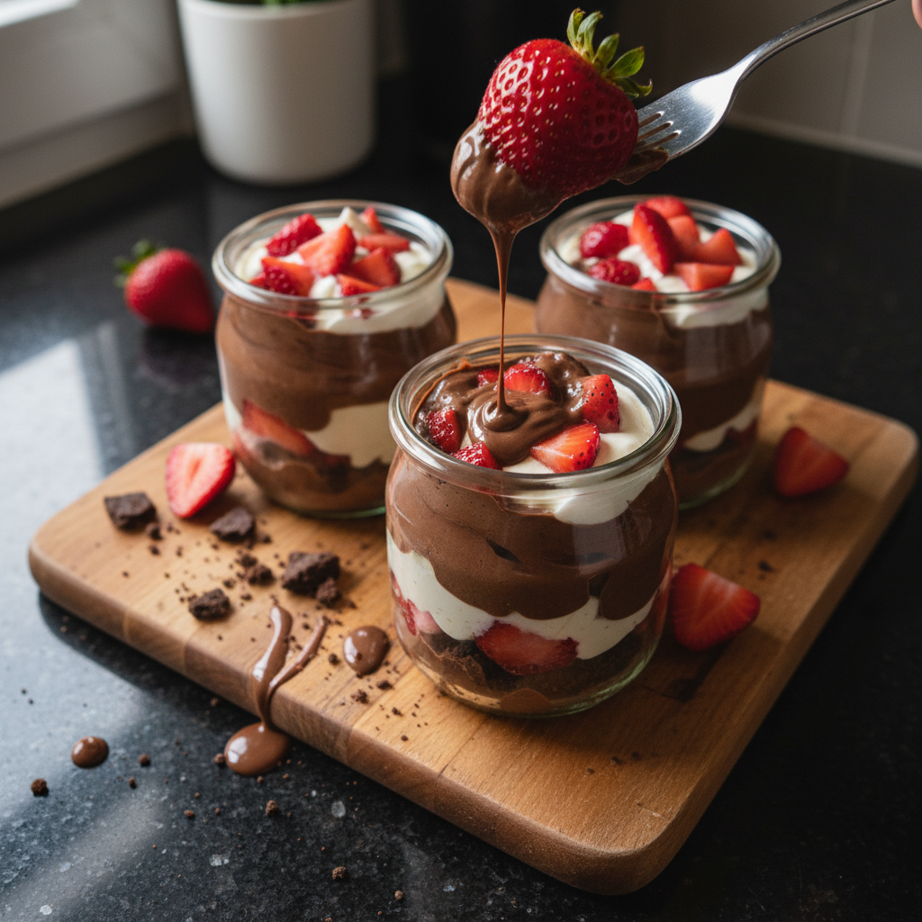 Decadent Mocha Strawberry Cups