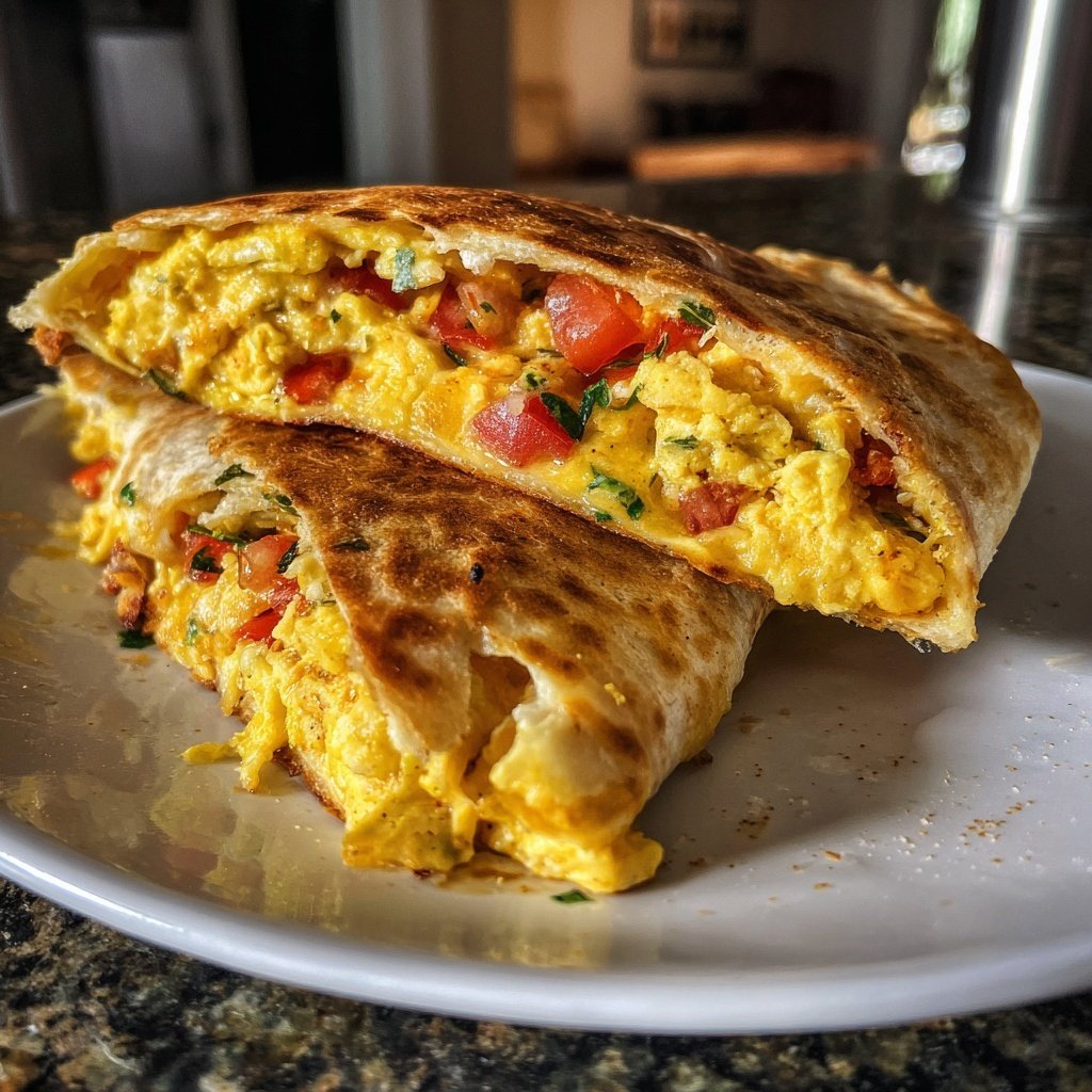Savory Breakfast Quesadillas with Scrambled Eggs​