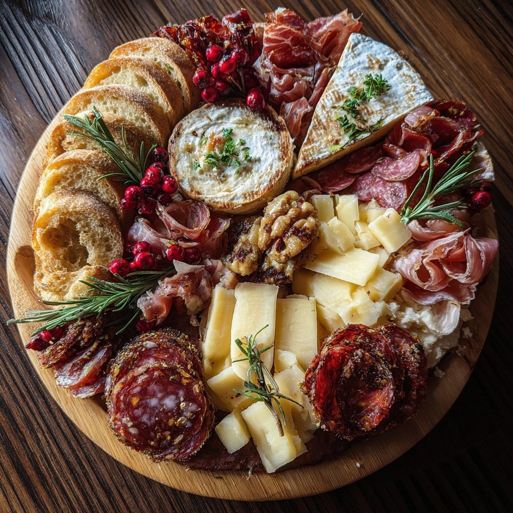 Festive Charcuterie Board with Meats
