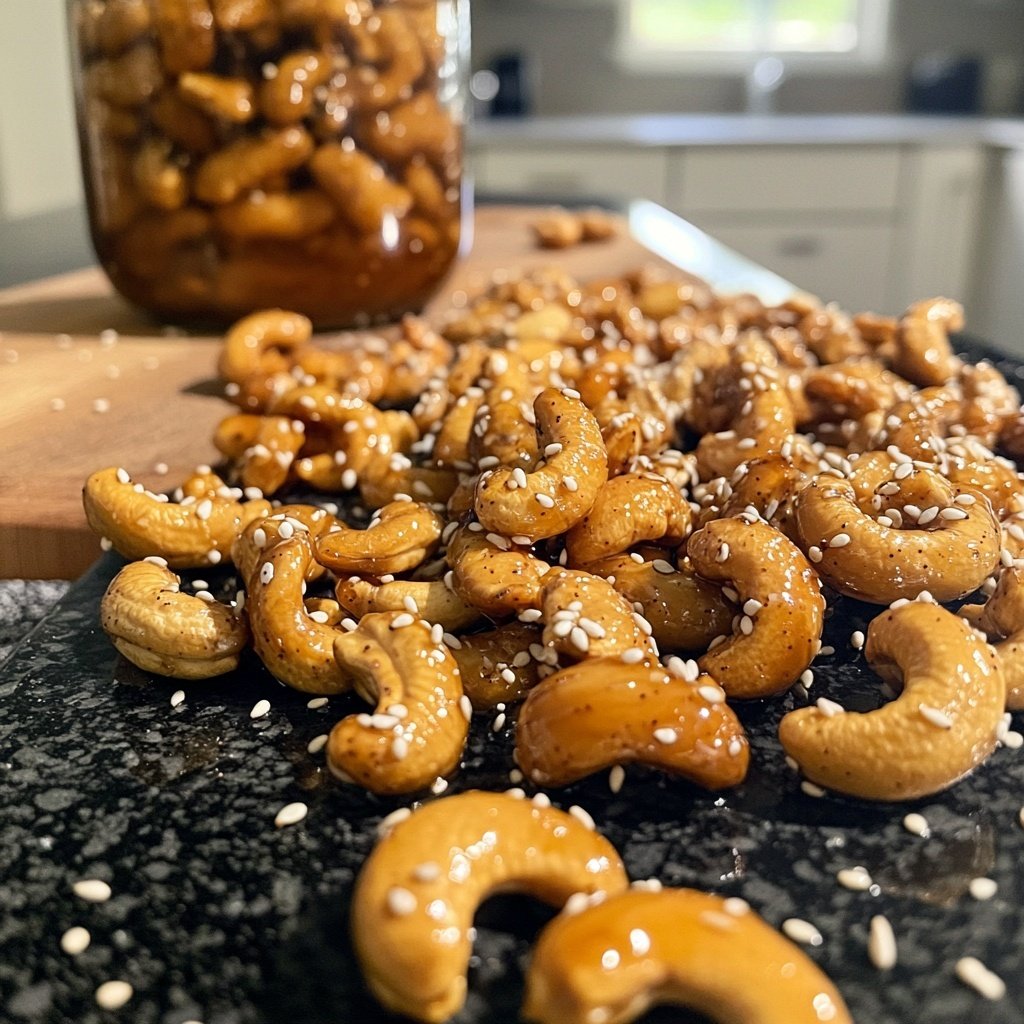 Sweet & Salty Sesame Honey Roasted Cashews