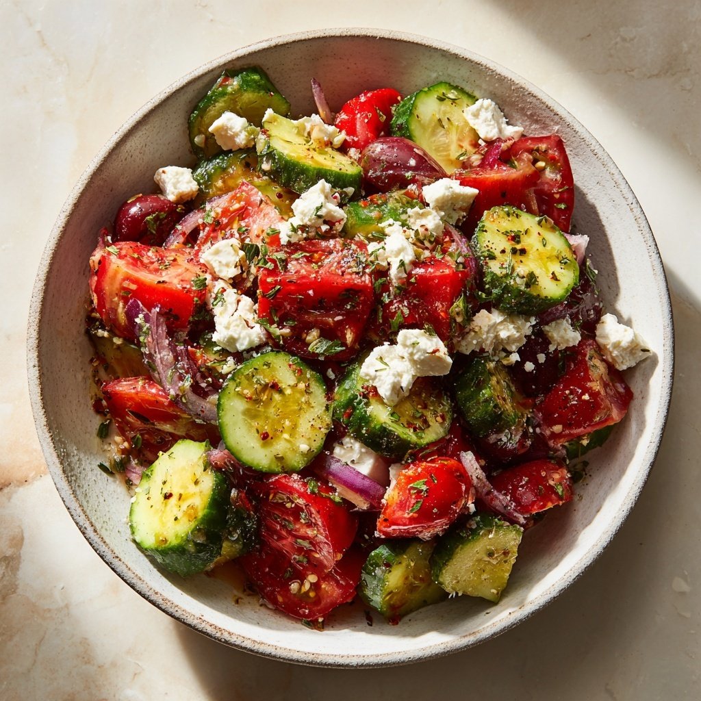 Greek Cucumber Tomato Salad