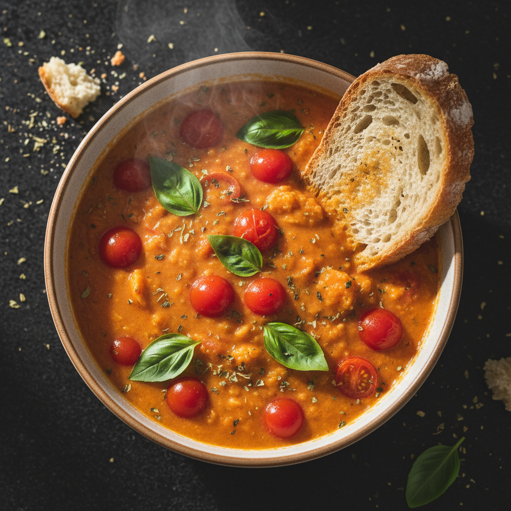 Comforting Tomato Basil Soup