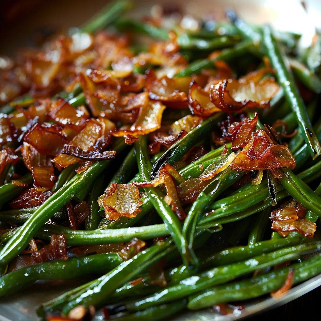 Roasted Green Beans with Caramelized Shallots