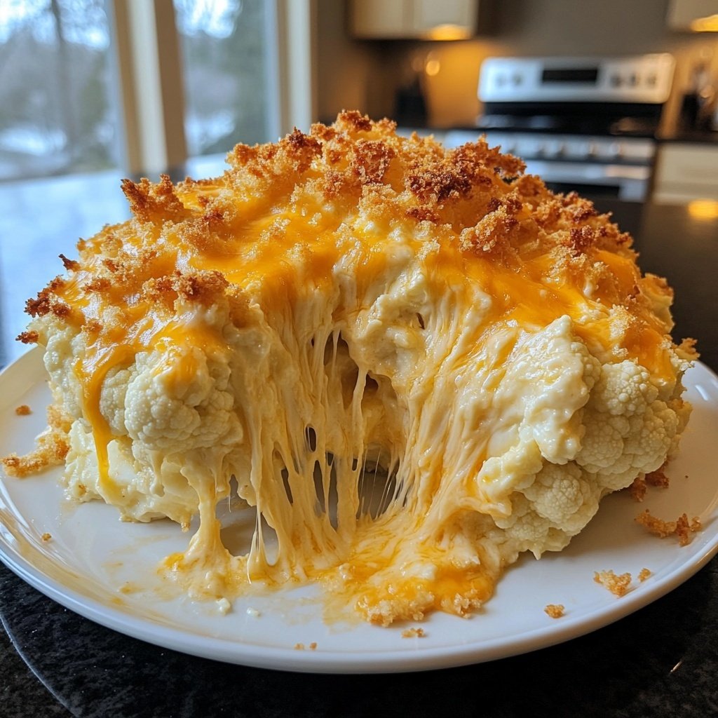 Baked Cauliflower Cheesy Dip
