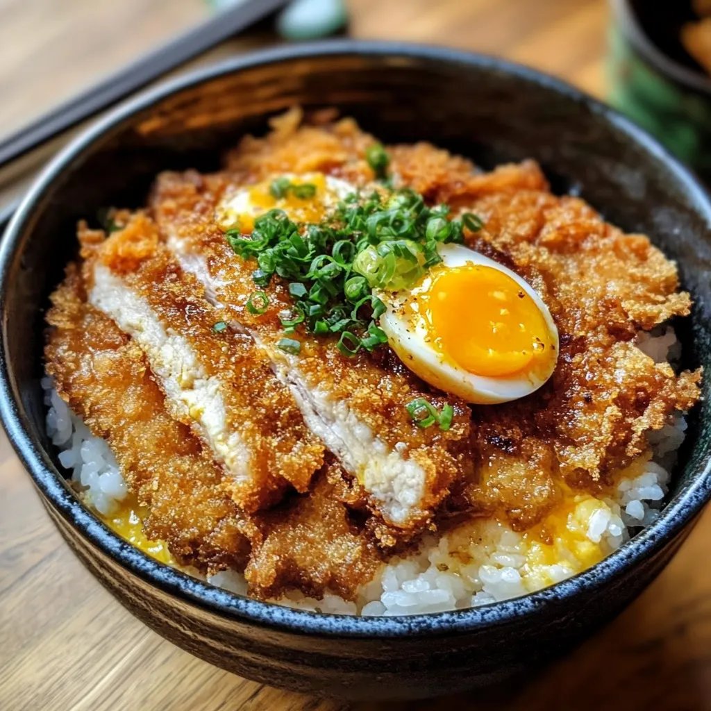 Katsudon Pork Cutlet and Egg Rice Bowl