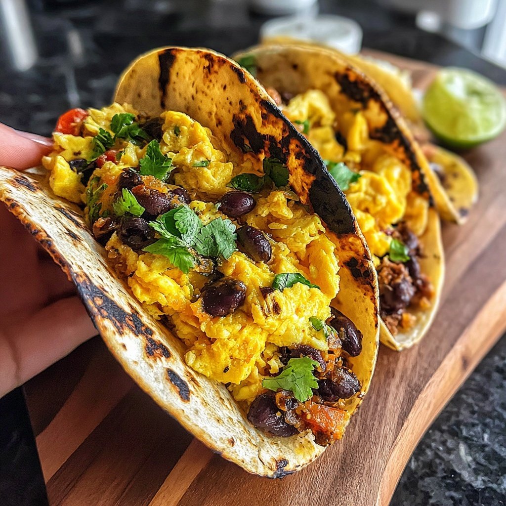 Egg And Black Bean Tacos
