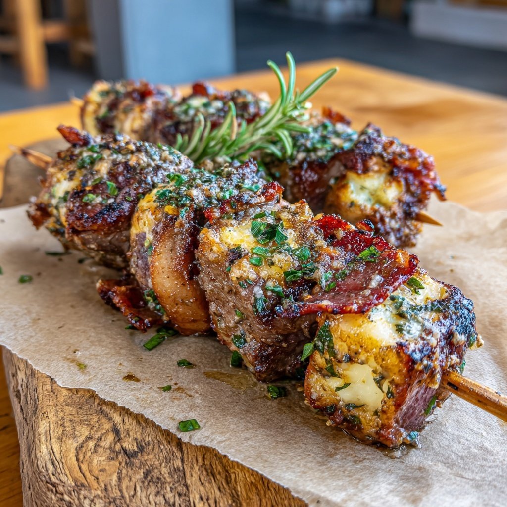 Savory Meat and Cheese Skewers