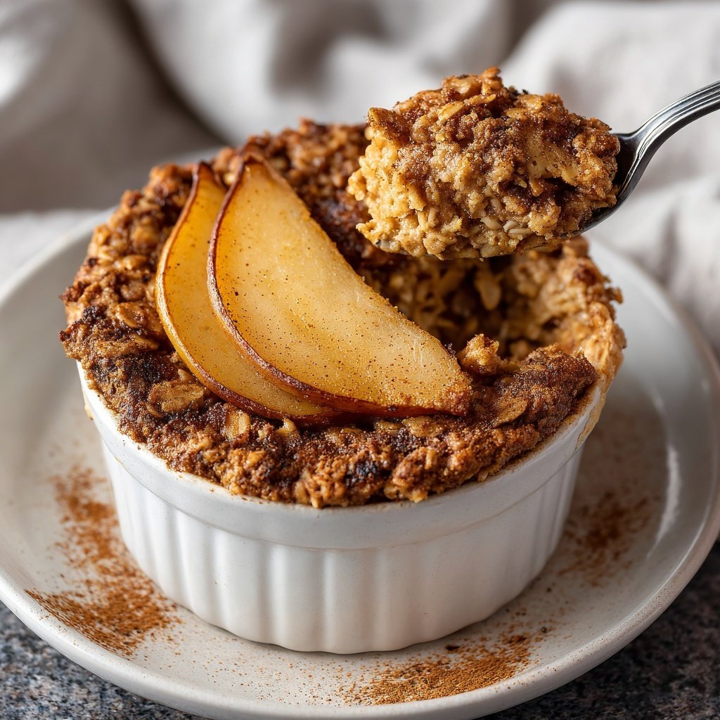 Spiced Pear Baked Oats
